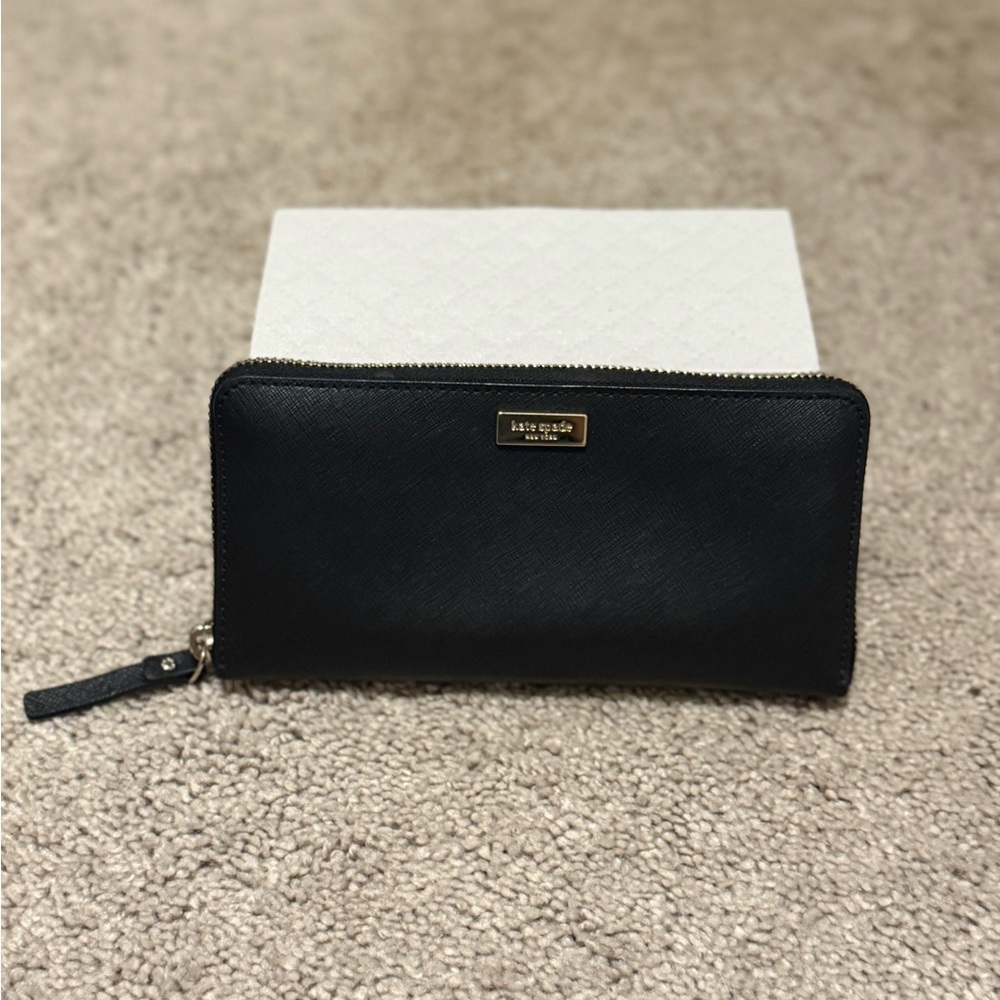 Kate Spade Black Zip-Around Wallet